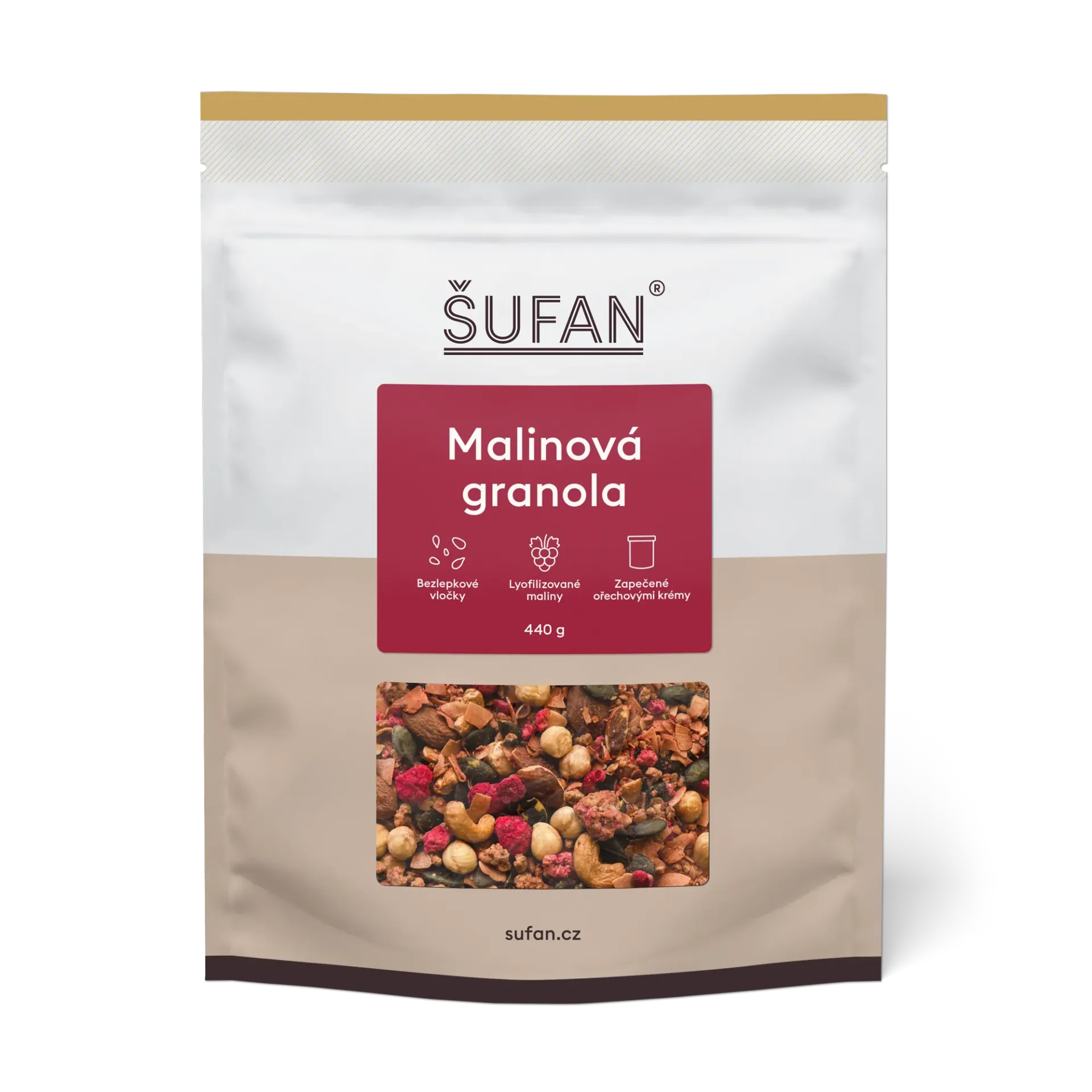 Šufan - Granola malinová 440 g | DON COCO CZ